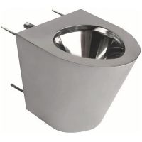 Унитаз Nofer 13012.P.S приставной Нержавеющая сталь матовая без сиденья — фото 1, Приставные унитазы