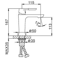 Смеситель для раковины Frap H34 F1034 Белый Хром — фото 12, Смесители