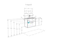 Тумба под раковину Aquaton Ария 65 1A134001AA430 подвесная Темно-коричневая — фото 5, Тумбы под раковину