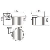 Держатель освежителя воздуха CeramaLux Cube 12617 Хром — фото 2, Аксессуары для ванной