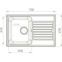 Товар: Кухонная мойка Reflection Bolero 74 RF0574BL Черная - фото 2 Кухонная мойка Reflection Bolero 74 RF0574BL Черная — фото 2, Кухонные мойки