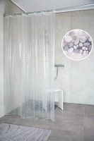 Штора для ванны Ridder Stone 180х200 3106300 полупрозрачная — фото 2, Шторы для ванной