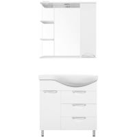 Товар: Тумба под раковину Style Line Жасмин 82 L ЛС-00000526 с бельевой корзиной Белая - фото 4 Тумба под раковину Style Line Жасмин 82 L ЛС-00000526 с бельевой корзиной Белая — фото 4, Мебель для ванной