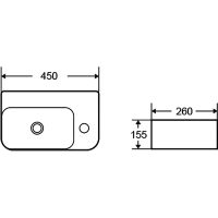 Раковина WeltWasser Aisbach 5117 R 45 Белый глянец арт-10000003971 — фото 2, Мини-раковины