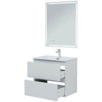 Тумба под раковину Aquanet Джейн 70 335423 подвесная Белая матовая — фото 15, Мебель для ванной