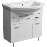 Тумба под раковину Stella Polar Фантазия 80 SP-00000229 Белая — фото 1, Тумбы под раковину