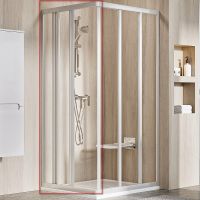 Душевая дверь Ravak Supernova ASRV3-75 198 15V30UR2Z1 профиль Сатин стекло Transparent — фото 1, Раздвижные душевые двери