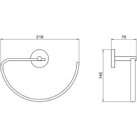 Товар: Полотенцедержатель Aquatek Бетта AQ4621MB Черный матовый - фото 2 Полотенцедержатель Aquatek Бетта AQ4621MB Черный матовый — фото 2, Полотенцедержатели
