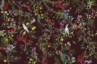 Фреска Ortograf Miracle 33876 Фактура бархат FX Флизелин (4,5*3) Коричневый/Разноцветный, Птицы/Цветы — фото 2, Фрески