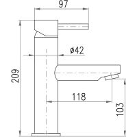 Смеситель для раковины Rav Slezak Seina Титан арт-SE928.5 — фото 2, Смесители для раковины