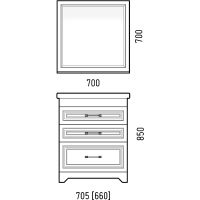 Товар: Тумба под раковину Corozo Каролина 70 Z3 SD-00000923 Белая - фото 5 Тумба под раковину Corozo Каролина 70 Z3 SD-00000923 Белая — фото 5, Тумбы под раковину