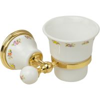 Стакан для зубных щеток Migliore Provance 17713 Золото Белый — фото 1, Стаканы для зубных щеток