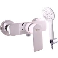 Смеситель для душа Rav Slezak Vltava VT481.5/1CB Белый глянец Хром — фото 1, Смеситель для душа