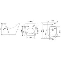 Биде Timo Inari TK-504MB подвесное Черное матовое — фото 3, Биде подвесные
