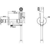 Гигиенический душ со смесителем Jacob Delafon Elate Хром арт-E28317-CP — фото 2, Гигиенические души