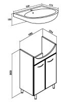 Тумба под раковину Runo Уют 50 00000000065 Белая — фото 3, Тумбы под раковину
