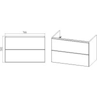 Тумба под раковину VIANT София 80 VSOF80COG-T2YP подвесная Графит — фото 6, Мебель для ванной