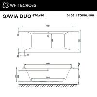 Товар: Акриловая ванна Whitecross Savia Duo 170x80 0103.170080.100.ULTRA.WH с гидромассажем - фото 8 Акриловая ванна Whitecross Savia Duo 170x80 0103.170080.100.ULTRA.WH с гидромассажем — фото 8, Ванны