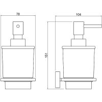 Дозатор для жидкого мыла Schein Klimt 9238MB Черный матовый — фото 2, Дозаторы