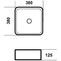 Раковина-чаша Grossman Falcon 38 GR-3055 Белая — фото 4, Раковины накладные