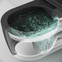 Унитаз AM.PM Func FlashClean C8F1701MBSC подвесной Черный матовый с сиденьем Микролифт — фото 11, Унитазы