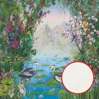 Фреска Ortograf Its Jungle 33877 Фактура флок FLK Флизелин (3*3) Разноцветный, Деревья/Цветы/Птицы арт-33877 (флок FLK) — фото 1, Фрески