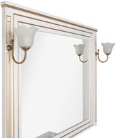 Зеркало Aquanet Паола 120 186105 Белое золото — фото 2, Зеркала в ванную комнату