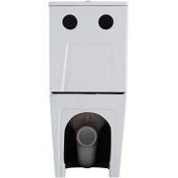 Товар: Унитаз компакт Black&White Universe 7703W с бачком и сиденьем Микролифт - фото 9 Унитаз компакт Black&White Universe 7703W с бачком и сиденьем Микролифт — фото 9, Унитазы