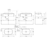 Тумба под раковину Kerama Marazzi Magica 90 MA.90.1\EGR.M подвесная Вечерний серый матовый — фото 6, Тумбы под раковину