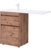 Тумба с раковиной Aquanet Токио 120 L 335587 Дуб веллингтон — фото 1, Тумбы с раковиной