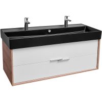 Тумба под раковину Jacob Delafon Vivienne 120 EB1669-E75-J5 подвесная Белая глянцевая Дуб давос натуральный — фото 2, Тумбы под раковину