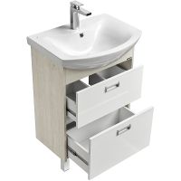 Товар: Тумба под раковину Aquaton Бекка PRO 60 1A196601BAC20 Белый Дуб сомерсет - фото 3 Тумба под раковину Aquaton Бекка PRO 60 1A196601BAC20 Белый Дуб сомерсет — фото 3, Мебель для ванной