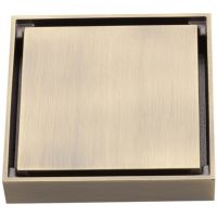 Душевой трап Gappo G81005-4 с решеткой Бронза — фото 1, Трапы для душа