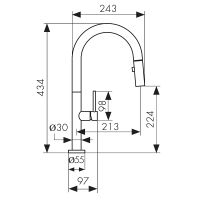 Смеситель для кухни Kaiser Merkur 26466-15 Вороненая сталь — фото 2, Смесители