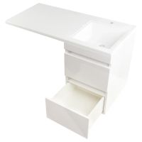 Тумба под раковину Style Line Даллас 100 Люкс Plus подвесная Белая — фото 3, Мебель для ванной