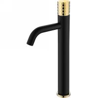 Смеситель для раковины Boheme Stick 122-BG Черный Золото — фото 1, Смесители