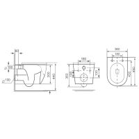 Унитаз Royce Force RCT-131305WH подвесной с сиденьем Микролифт — фото 2, Унитазы