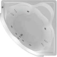 Акриловая ванна Aquatek Сириус 164х164 SIR164-0000006 с гидромассажем с фронтальной панелью с каркасом (разборный) со слив-переливом — фото 1, Акриловые ванны