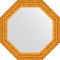 Зеркало Evoform Octagon 65х65 BY 3764 в багетной раме - Сусальное золото 80 мм — фото 1, Мебель для ванной