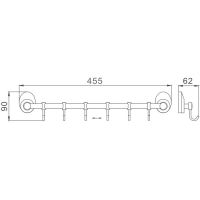 Товар: Вешалка для полотенец Haiba HB1615-6 Хром - фото 2 Вешалка для полотенец Haiba HB1615-6 Хром — фото 2, Крючки для полотенец