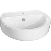 Раковина Sanita Luxe Best 55 WB.PD/Best/55-C/WHT.G/S1 Белая — фото 1, Раковины подвесные