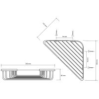 Полка корзина Bemeta Brilo 161208340 угловая Золото — фото 2, Полки для ванной и душа