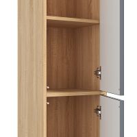 Шкаф пенал Onika Дайлер 35 403569 подвесной Графит Дуб сонома — фото 4, Мебель для ванной