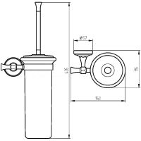 Ершик для унитаза Migliore Fortuna 27735 Белый матовый Бронза — фото 2, Ершики для унитаза