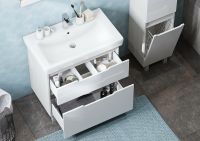 Тумба под раковину Aquaton Дакота 75 1A202901DAAY0 Белая Выбеленное дерево — фото 9, Тумбы под раковину