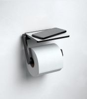 Держатель туалетной бумаги Keuco Plan 14973 370000 с полкой Черный матовый — фото 4, Держатели туалетной бумаги