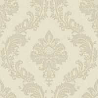 Обои Bernardo Bartalucci Ragazza 5041-4 Винил на флизелине (1,06*10,05) Бежевый, Дамаск — фото 1, Обои для стен