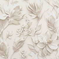 Обои Артекс Absolute 10981-03 Винил на флизелине (1,06*10,05) Бежевый, Цветы/Листья — фото 1, Обои для стен