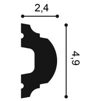 Молдинг Orac Decor P1020 2000x49x24 мм — фото 2, Молдинги