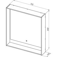Товар: Зеркало Aquanet Милан 80 306387 с подсветкой Черный глянец с сенсорным выключателем - фото 4 Зеркало Aquanet Милан 80 306387 с подсветкой Черный глянец с сенсорным выключателем — фото 4, Зеркала в ванную комнату